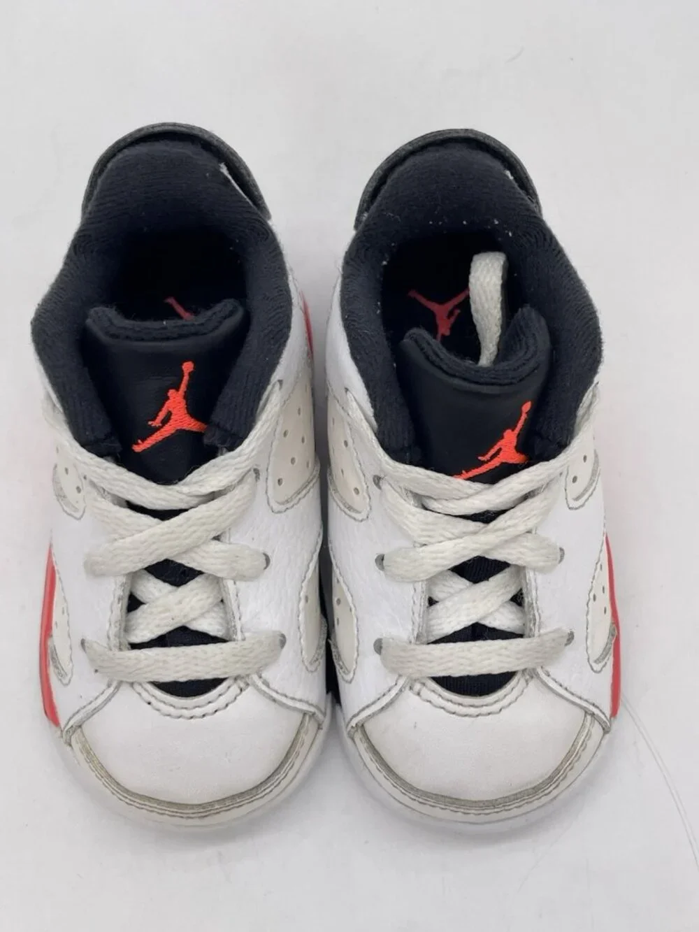 Nike Air Jordan 6 Retro Low BT White Infrared Baby Toddler Shoes Size 4C